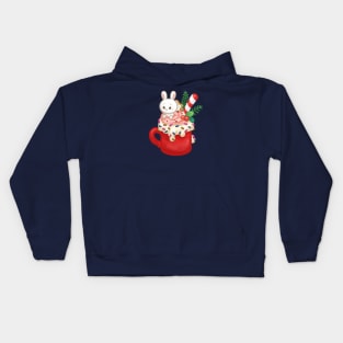 Bunny Christmas Drink Kids Hoodie